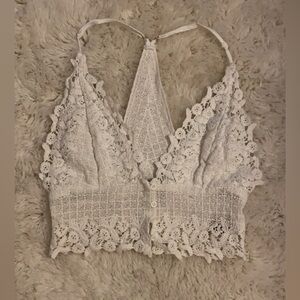 Windsor white lacy festival crop top